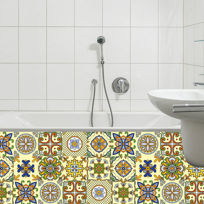 PVC Temporary Wallpaper Panel Boho Mandala Patterned Wall Art for Living Room, 10 Pieces Clearhalo 'Wall Decor' 'Wallpaper' 1504921