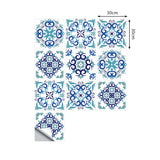 Enchanting Vatican Tiles Stick Wallpaper Panel Set for Home Floral Wall Art, 12' x 12 (10 Pcs) Clearhalo 'Wall Decor' 'Wallpaper' 1504959