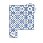 Boho Chic Clover Wallpaper Panel Set PVC Adhesive Blue Wall Art for Home, 10 Pcs Clearhalo 'Wall Decor' 'Wallpaper' 1504974