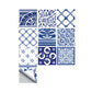 Mediterranean Tiles Peel Wallpaper Panels 10 Pcs Blue Nautical Wall Covering for Accent Wall Clearhalo 'Wall Decor' 'Wallpaper' 1504996