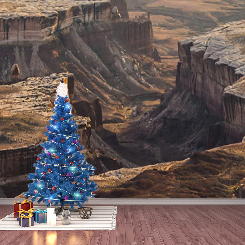 Brown Rift Valley Wallpaper Mural Stain Resistant Modern Living Room Wall Decoration Clearhalo 'Wall Decor' 'Wall Mural' 1505080