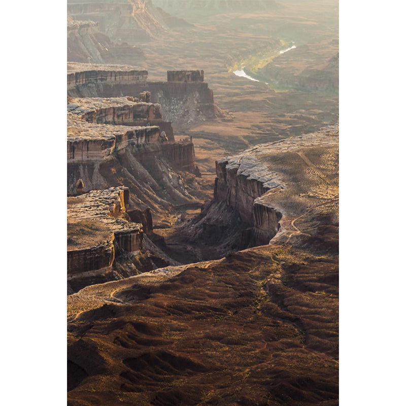 Brown Rift Valley Wallpaper Mural Stain Resistant Modern Living Room Wall Decoration Clearhalo 'Wall Decor' 'Wall Mural' 1505081