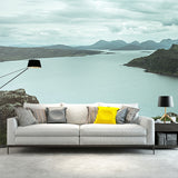 Girl by the Riverside Mural Modern Washable Living Room Wall Decoration, Custom Print Clearhalo 'Wall Decor' 'Wall Mural' 1505084