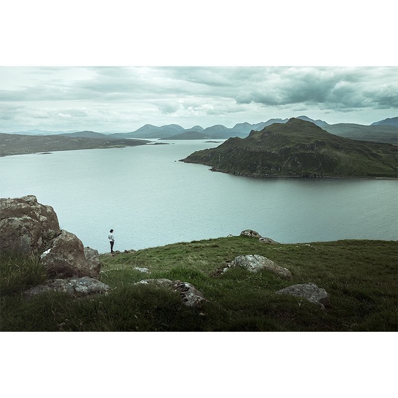 Girl by the Riverside Mural Modern Washable Living Room Wall Decoration, Custom Print Clearhalo 'Wall Decor' 'Wall Mural' 1505086