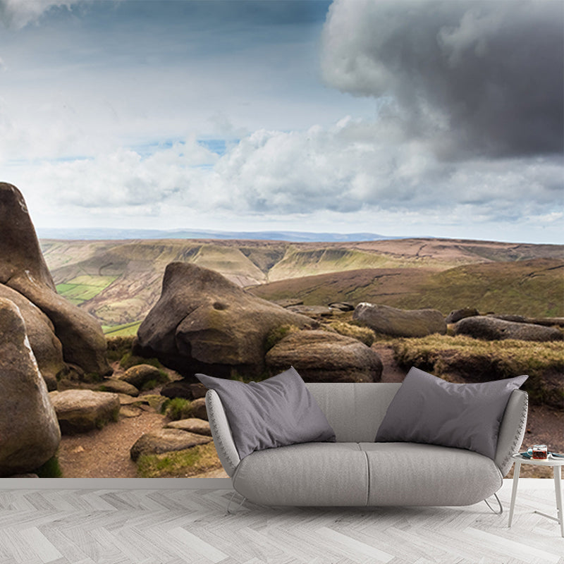 Photography Rocks Wall Mural Decal Huge Wall Decor for Corridor, Custom Size Available Clearhalo 'Wall Decor' 'Wall Mural' 1505094