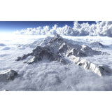 Mountain and Cloud Sea Mural Modern Non-Woven Fabric Wall Decor in White for Home Clearhalo 'Wall Decor' 'Wall Mural' 1505111