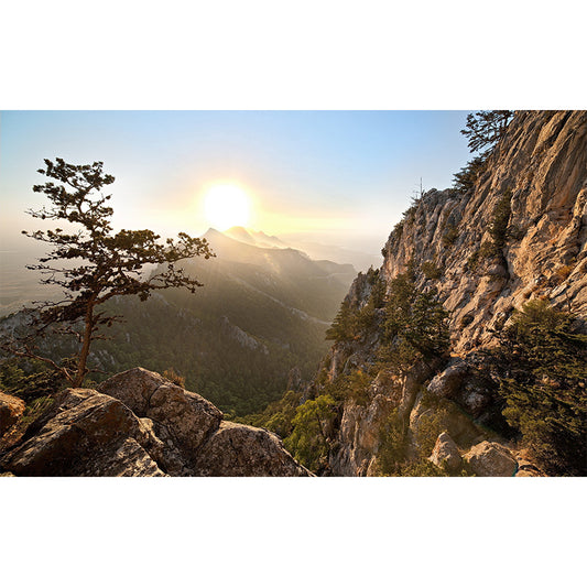 Mountain Scenery During Sunrise Mural Modern Waterproof Living Room Wall Art, Custom Size Clearhalo 'Wall Decor' 'Wall Mural' 1505121