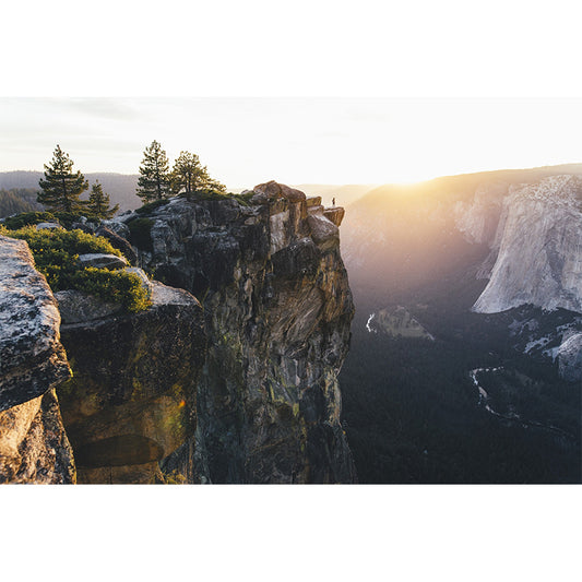 Photography Cliffs Scenery Mural Decal for Living Room, Brown, Customized Size Available Clearhalo 'Wall Decor' 'Wall Mural' 1505196