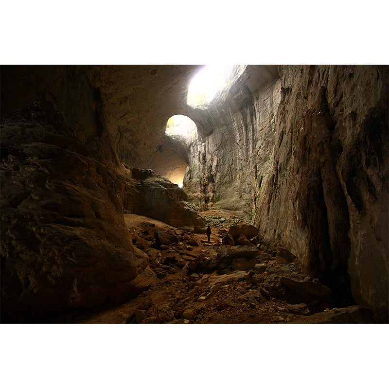 Modern Interior Cave Wallpaper Mural for Home Custom Wall Art in Brown, Non-Woven Cloth Clearhalo 'Wall Decor' 'Wall Mural' 1505201