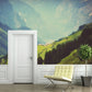 Green Village on Mountainside Mural Waterproofing Modern Living Room Wall Decoration Clearhalo 'Wall Decor' 'Wall Mural' 1505204