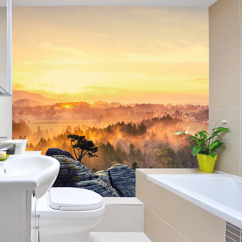 Photography of Sunset View Mural Full Size Wall Covering for Accent Wall, Custom Size Clearhalo 'Wall Decor' 'Wall Mural' 1505210