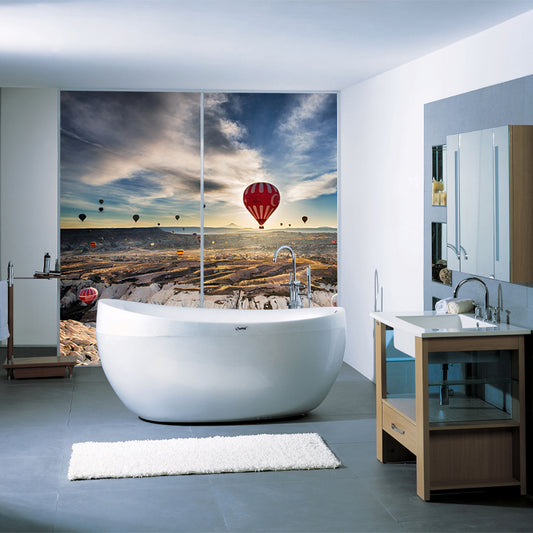 Balloon Trip Scenery Mural Decal Modern Art Non-Woven Cloth Wall Decoration in Brown Clearhalo 'Wall Decor' 'Wall Mural' 1505310