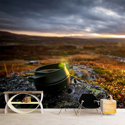 Custom Size Photography Modern Mural with Brown First Ray of Sunshine in Wilds Wall Art, Custom Print Brown Clearhalo 'Wall Decor' 'Wall Mural' 1505333