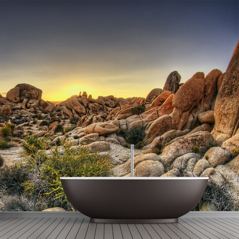 Photography Rock Stone Wall Mural for Living Room, Brown, Personalized Size Available Clearhalo 'Wall Decor' 'Wall Mural' 1505369