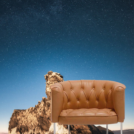 Solitude Mountain with Ice Mural for Bedroom Landscape Wall Decor, Customized Size Clearhalo 'Wall Decor' 'Wall Mural' 1505394