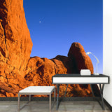 Orange Arches National Park Mural Decal Stain Resistant Modern Hallway Wall Art, Custom Size