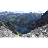 River Among Mountains Scenery Mural Decal Contemporary Non-Woven Wall Art in Green Clearhalo 'Wall Decor' 'Wall Mural' 1505436