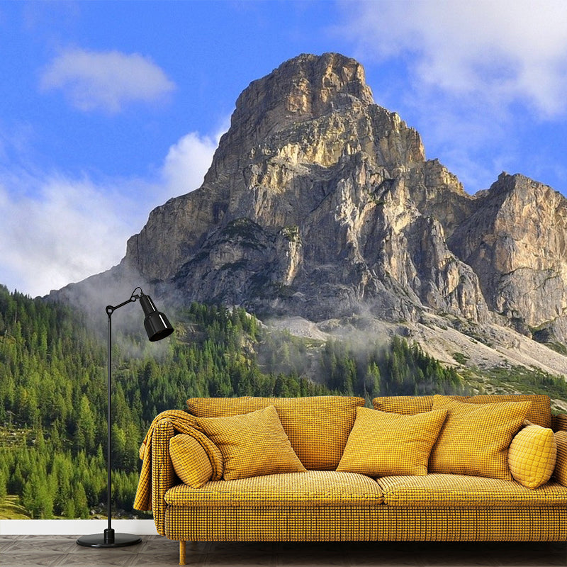 Picturesque Landscape Wall Paper Mural for Home Village at Mountain Foot Wall Decor, Optional Size Clearhalo 'Wall Decor' 'Wall Mural' 1505445