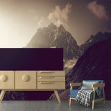 Modernist Landscape Wallpaper Mural Brown Mountain and Lake Scene Wall Decoration Clearhalo 'Wall Decor' 'Wall Mural' 1505469