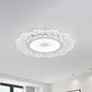Circular LED Ceiling Light with Flower Pattern Modern Acrylic Flush Mount Light for Living Room in White, 16"/19.5"/23.5" Dia Clearhalo 'Ceiling Lights' 'Close To Ceiling Lights' 'Close to ceiling' 'Flush mount' Lighting' 150552