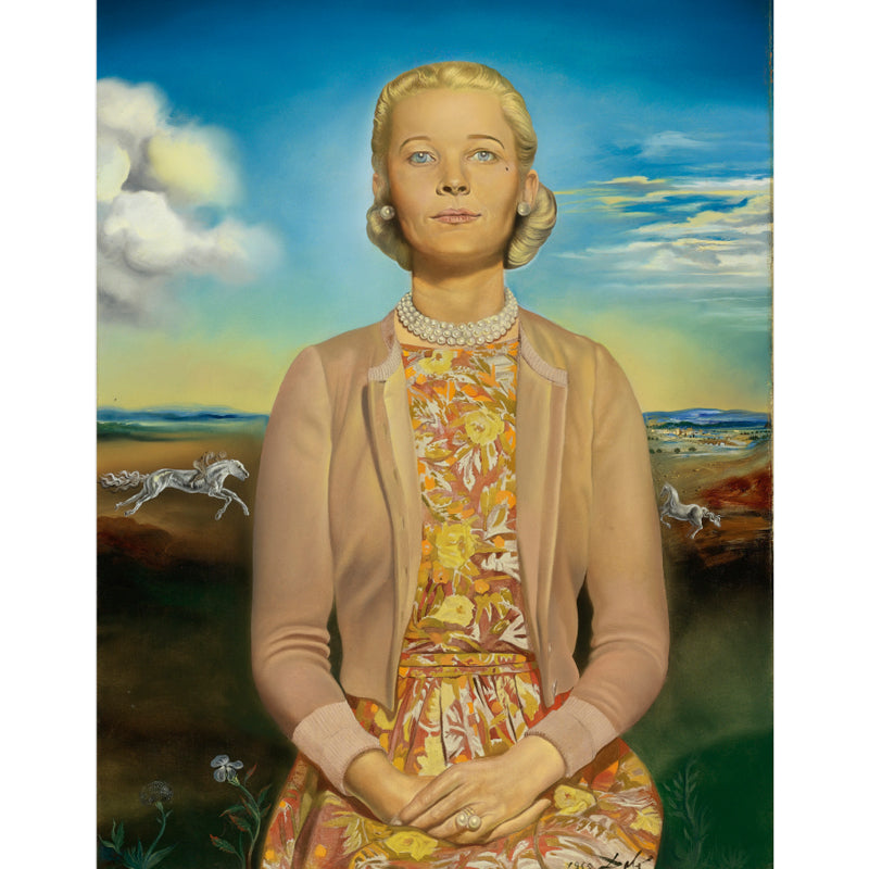 Yellow Surreal Mural Big Portrait of De Madame Winston Frederick 