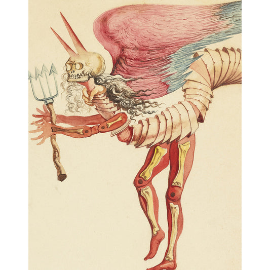 Centipede of the Hell Mural Surrealistic Smooth Surface Wall Covering in Red on Beige Clearhalo 'Wall Decor' 'Wall Mural' 1505591