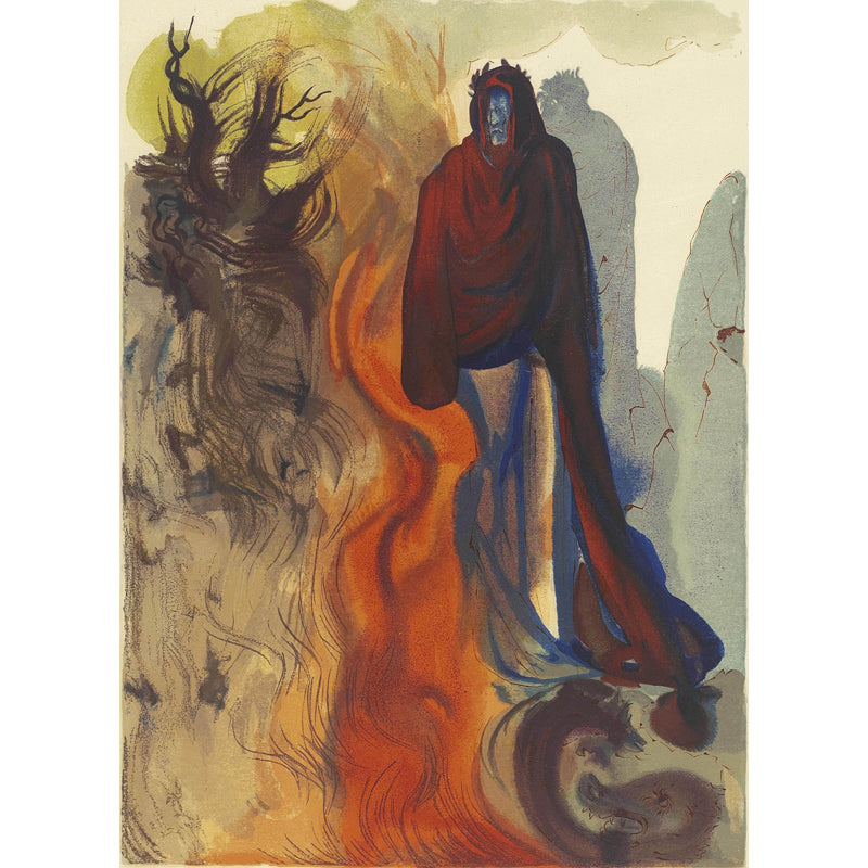 Red Catholic Priest Painting Mural Washable Surrealism Living Room Wall Covering Clearhalo 'Wall Decor' 'Wall Mural' 1505706