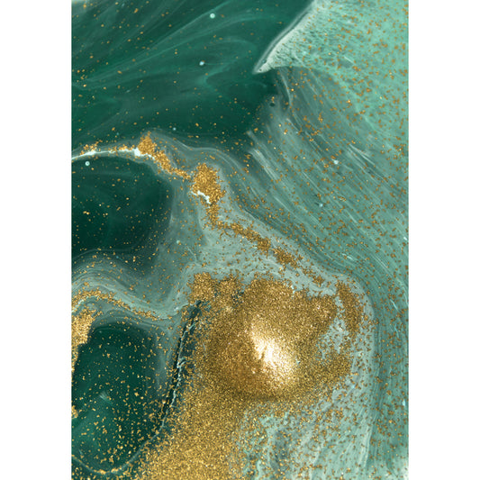 Artistry Flow and Sequins Mural for Accent Wall Customized Wall Covering in Green