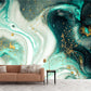 Enchanting Abstract Mural Decal for Home Wave Printed Wall Art in Green, Made to Measure Clearhalo 'Wall Decor' 'Wall Mural' 1505809