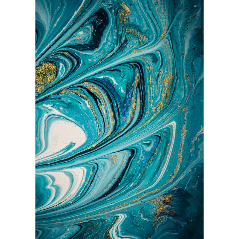 Sea Ripples Wall Paper Mural Blue Tropical Wall Covering for Bedroom, Custom Made Clearhalo 'Wall Decor' 'Wall Mural' 1505816