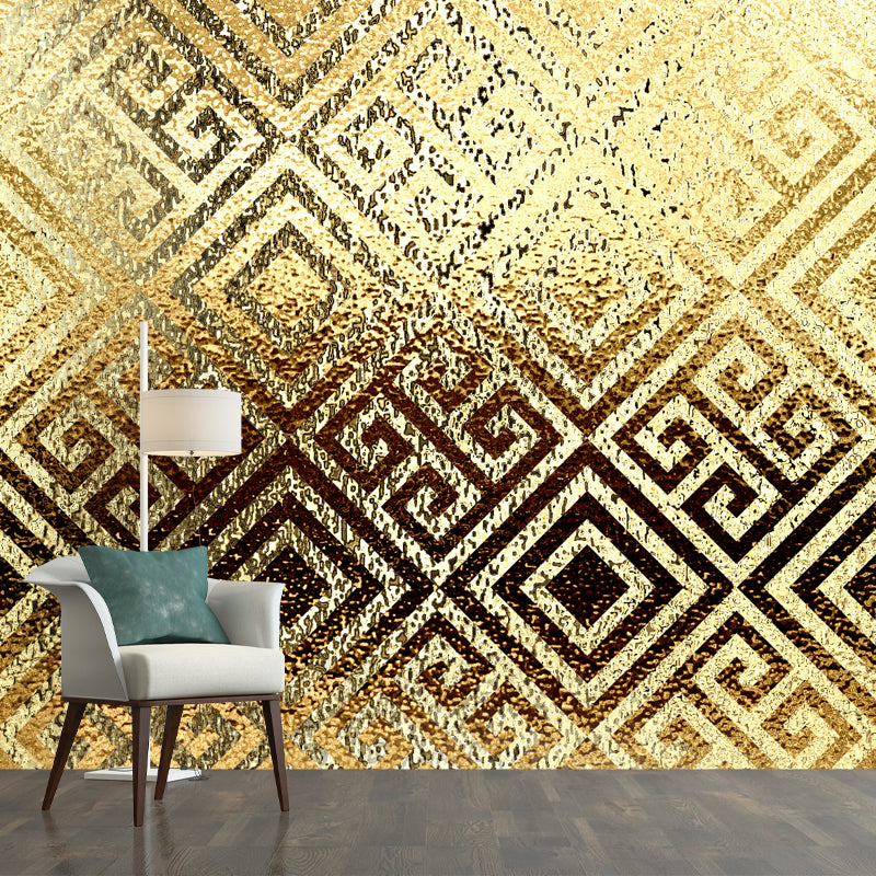 Gold Foil Wallpaper Mural Geometric Pattern Artistic Moisture Resistant Wall Decor Clearhalo 'Wall Decor' 'Wall Mural' 1505829