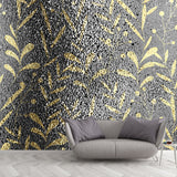Full Size Foil Wallpaper Mural Artistry Pretty Botanics Wall Decor in Bright Color Clearhalo 'Wall Decor' 'Wall Mural' 1505859