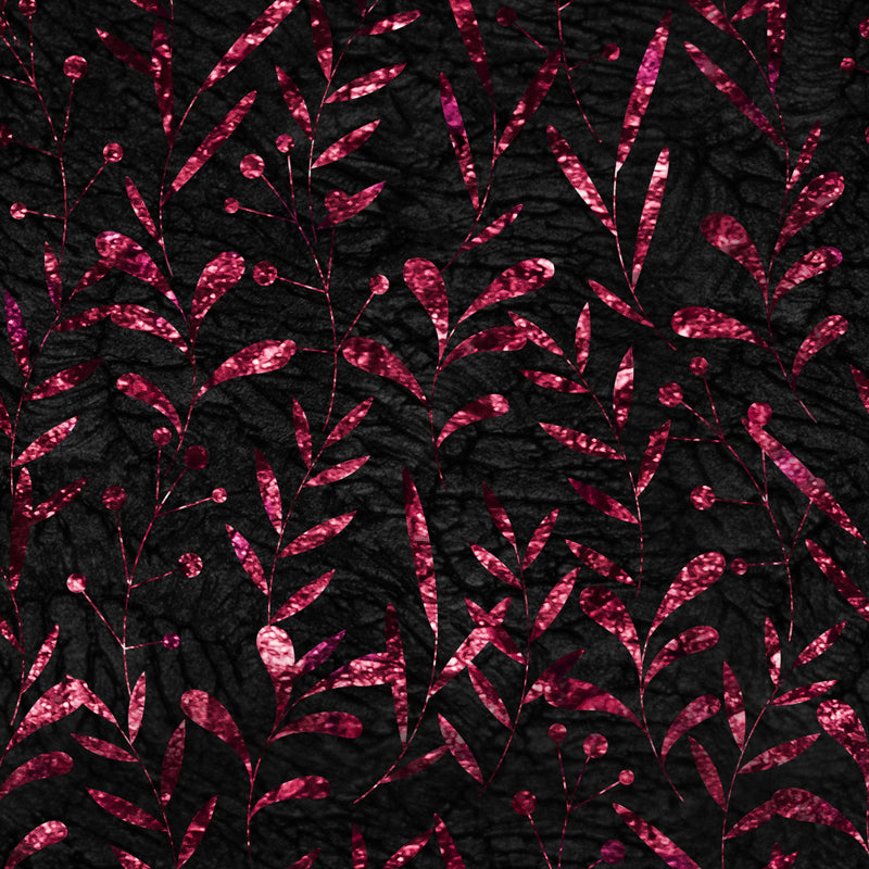 Full Size Foil Wallpaper Mural Artistry Pretty Botanics Wall Decor in Bright Color Clearhalo 'Wall Decor' 'Wall Mural' 1505866