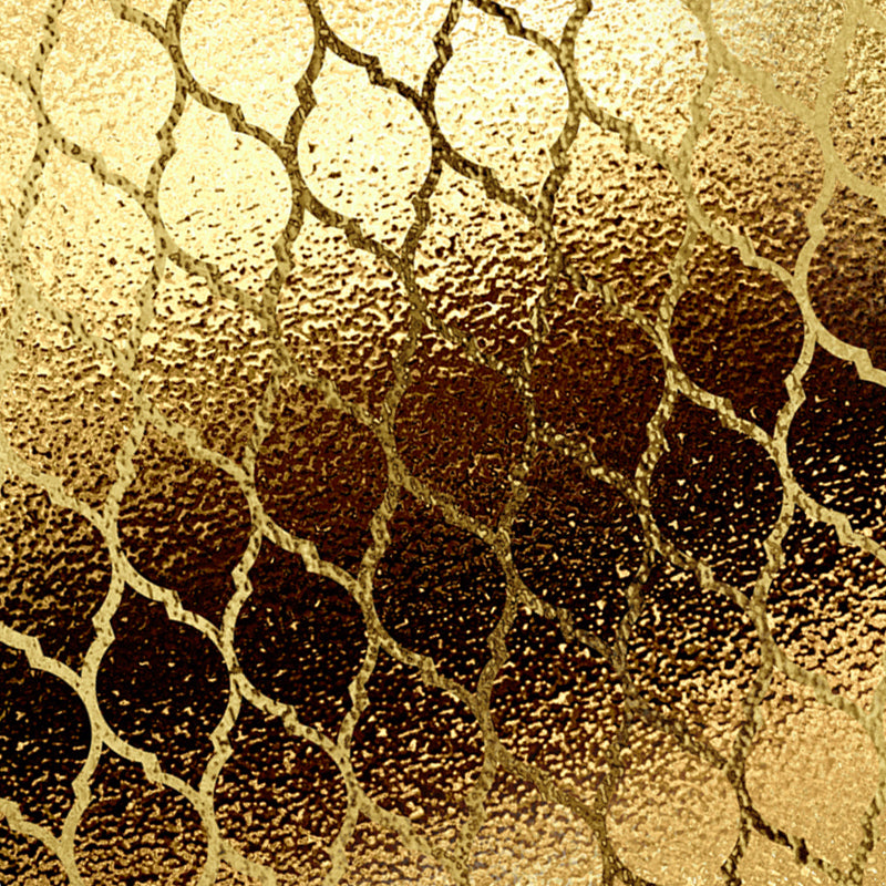 Ogee Patterned Foil Wall Mural Contemporary Stain Resistant Bedroom Wall Art, Made to Measure Clearhalo 'Wall Decor' 'Wall Mural' 1505870