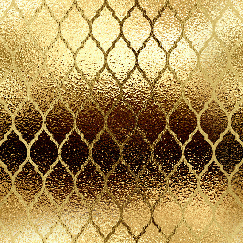 Ogee Patterned Foil Wall Mural Contemporary Stain Resistant Bedroom Wall Art, Made to Measure Clearhalo 'Wall Decor' 'Wall Mural' 1505871