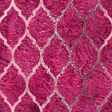 Ogee Patterned Foil Wall Mural Contemporary Stain Resistant Bedroom Wall Art, Made to Measure Clearhalo 'Wall Decor' 'Wall Mural' 1505876