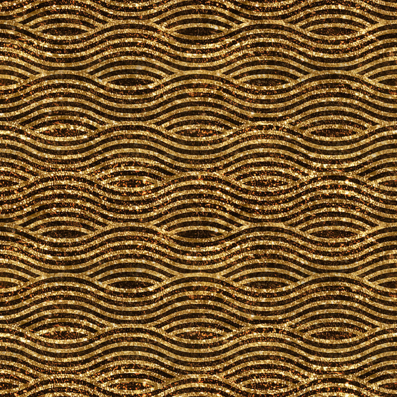 Illustration Waves Foil Mural Wallpaper Large Size Wall Covering for Home, Custom Print Clearhalo 'Wall Decor' 'Wall Mural' 1505881