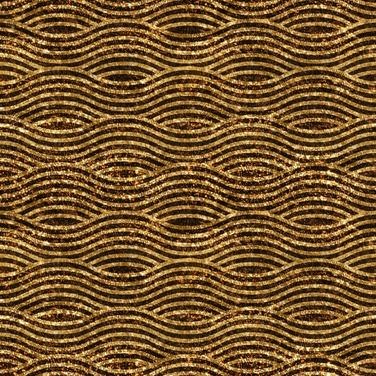 Illustration Waves Foil Mural Wallpaper Large Size Wall Covering for Home, Custom Print Clearhalo 'Wall Decor' 'Wall Mural' 1505881