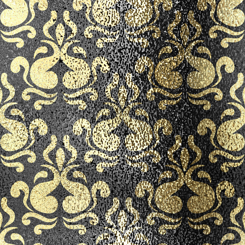 Foil Damask Print Mural Decal Retro Style Semi-Gloss Wall Decoration for Living Room Clearhalo 'Wall Decor' 'Wall Mural' 1505886