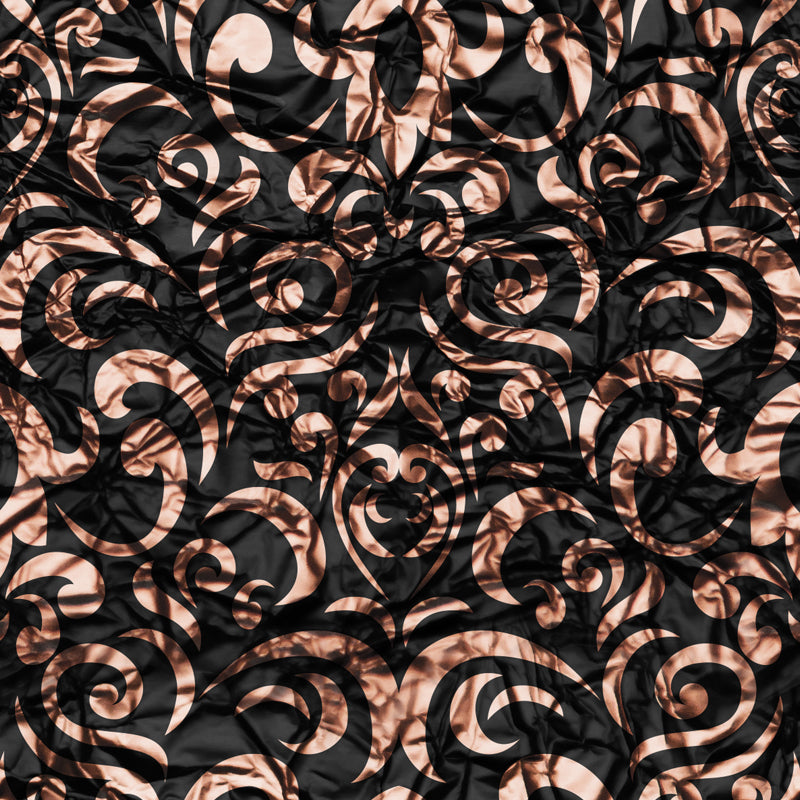 Dark Color Scrolls Foil Mural Stain-Resistant Nostalgic Living Room Wall Covering Clearhalo 'Wall Decor' 'Wall Mural' 1505916