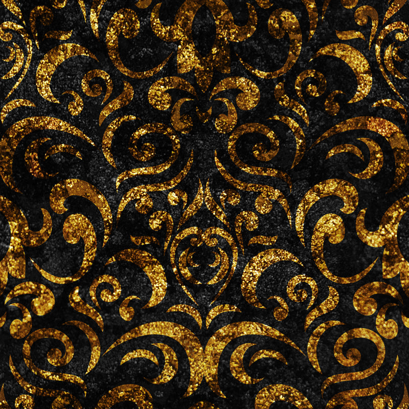 Dark Color Scrolls Foil Mural Stain-Resistant Nostalgic Living Room Wall Covering Clearhalo 'Wall Decor' 'Wall Mural' 1505921