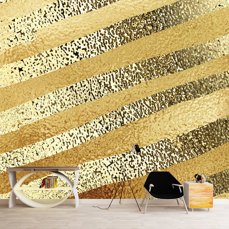 Illustration Foil Stripe Wallpaper Mural for Accent Wall, Dark Color, Made to Measure Clearhalo 'Wall Decor' 'Wall Mural' 1505925