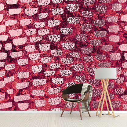 Modernist Spots Foil Wall Mural for Bedroom Personalized Wall Art in Pastel Color Pink Clearhalo 'Wall Decor' 'Wall Mural' 1505933