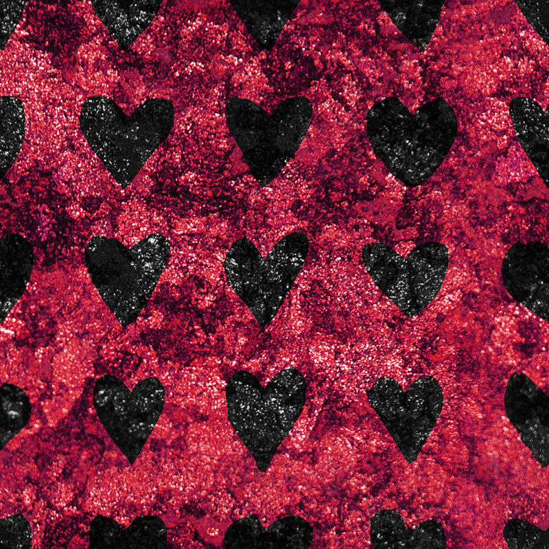 Modern Loving Heart Print Mural Soft-Color Foil Wall Decoration for Girls Bedroom Clearhalo 'Wall Decor' 'Wall Mural' 1505946