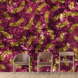 Curves Print Foil Wallpaper Mural Contemporary Glitter Wall Art in Dark Color for Home Clearhalo 'Wall Decor' 'Wall Mural' 1505969