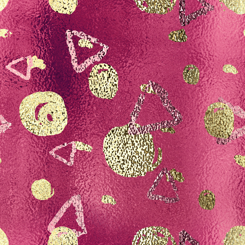 Custom Illustration Artistry Mural with Foil Geometric Shapes Pattern in Pastel Color Clearhalo 'Wall Decor' 'Wall Mural' 1505981