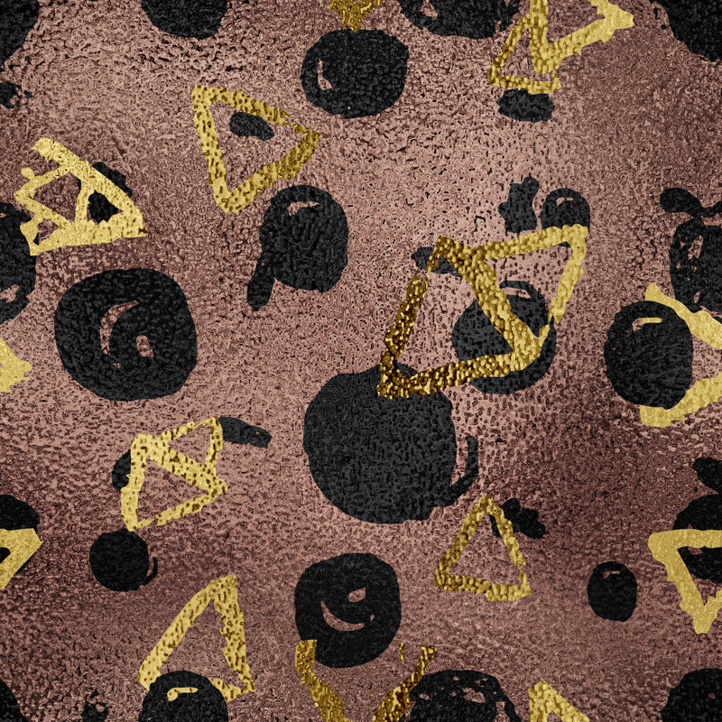 Custom Illustration Artistry Mural with Foil Geometric Shapes Pattern in Pastel Color Clearhalo 'Wall Decor' 'Wall Mural' 1505991