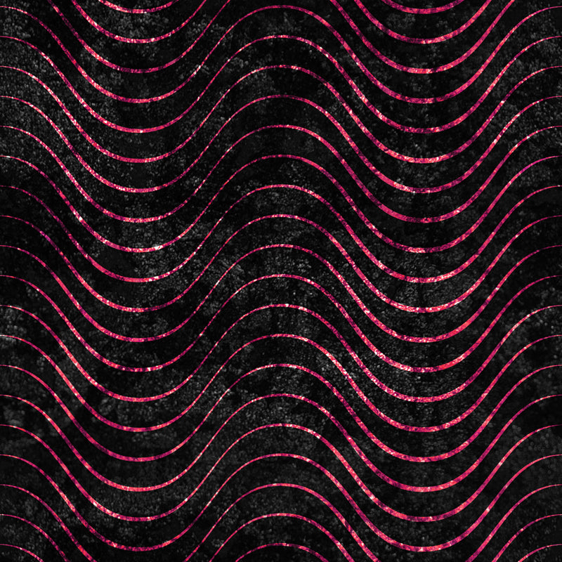 Large Modern Art Mural Dark Color Wavy Lines Foil Wall Covering, Made to Measure Clearhalo 'Wall Decor' 'Wall Mural' 1506031