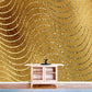 Large Modern Art Mural Dark Color Wavy Lines Foil Wall Covering, Made to Measure Clearhalo 'Wall Decor' 'Wall Mural' 1506035