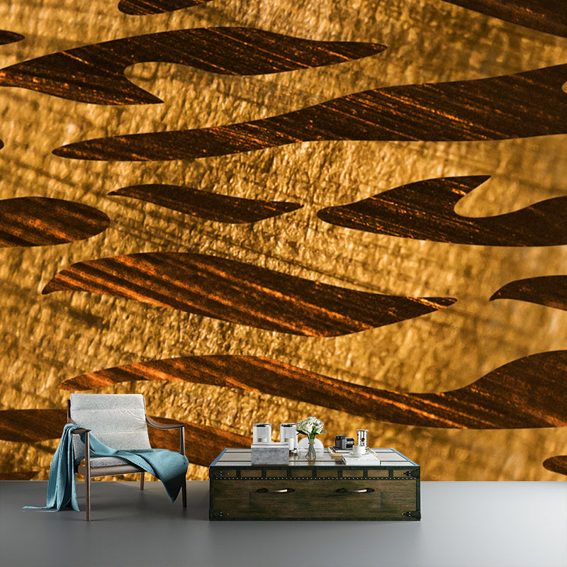 Contemporary Foil Wall Paper Mural for Home Personalized Wall Covering in Bright Color Clearhalo 'Wall Decor' 'Wall Mural' 1506049